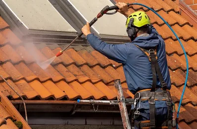Démoussage et hydrofuge de toiture à Écorches